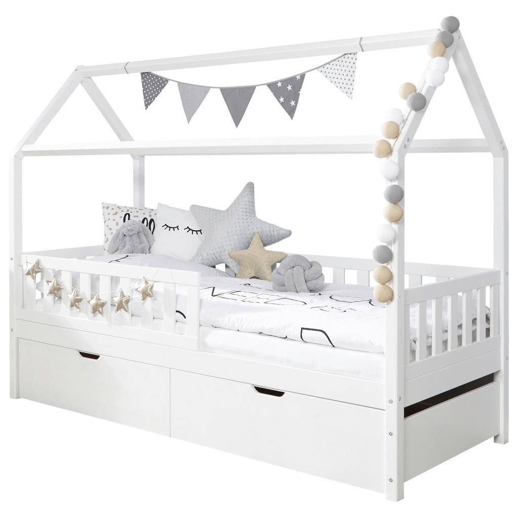 Hausbett 90x200cm Weiß