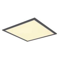 LED-Deckenleuchte 41582d2 - Chromfarben/Anthrazit, KONVENTIONELL, Kunststoff/Metall (44,5/44,5/6cm) - Globo