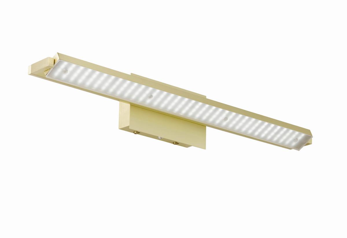 LED-Wandleuchte Pare 1-Flammig Farbtemperaturwechsler dimmbar - Messingfarben/Weiß, Design, Kunststoff/Metall (60/10cm) - Fischer & Honsel