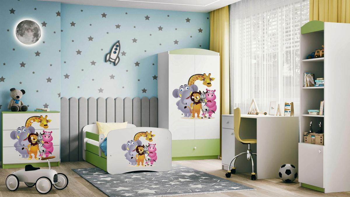 Kinder-/Juniorbett Babydreams inkl. Matratze 80x160 - Birkefarben/Weiß, MODERN, Holz/Holzwerkstoff (80/160cm) - MID.YOU