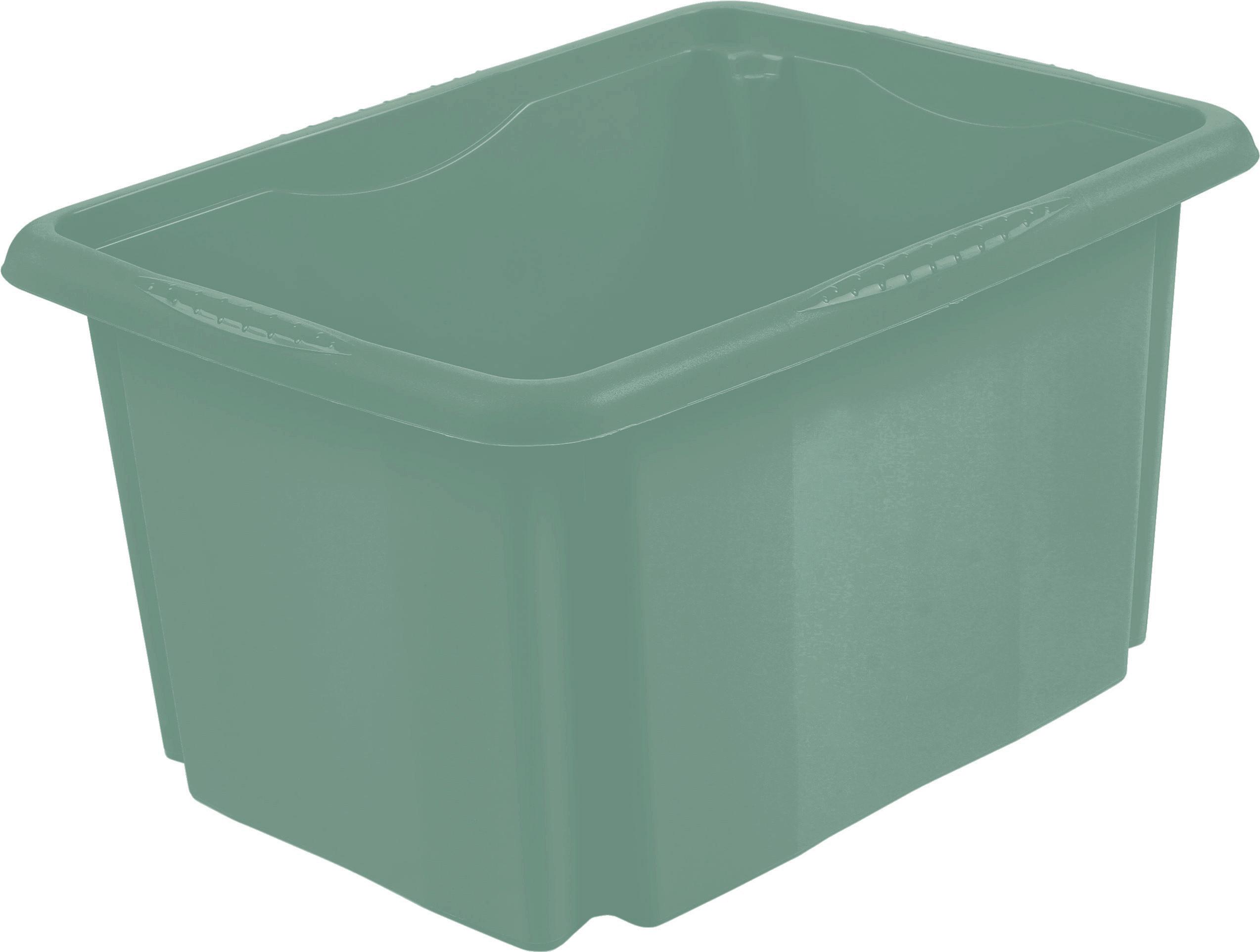 Aufbewahrungsbox Emil Stapelbar Kunststoff - Grün, KONVENTIONELL, Kunststoff (41/34,5/22cm)