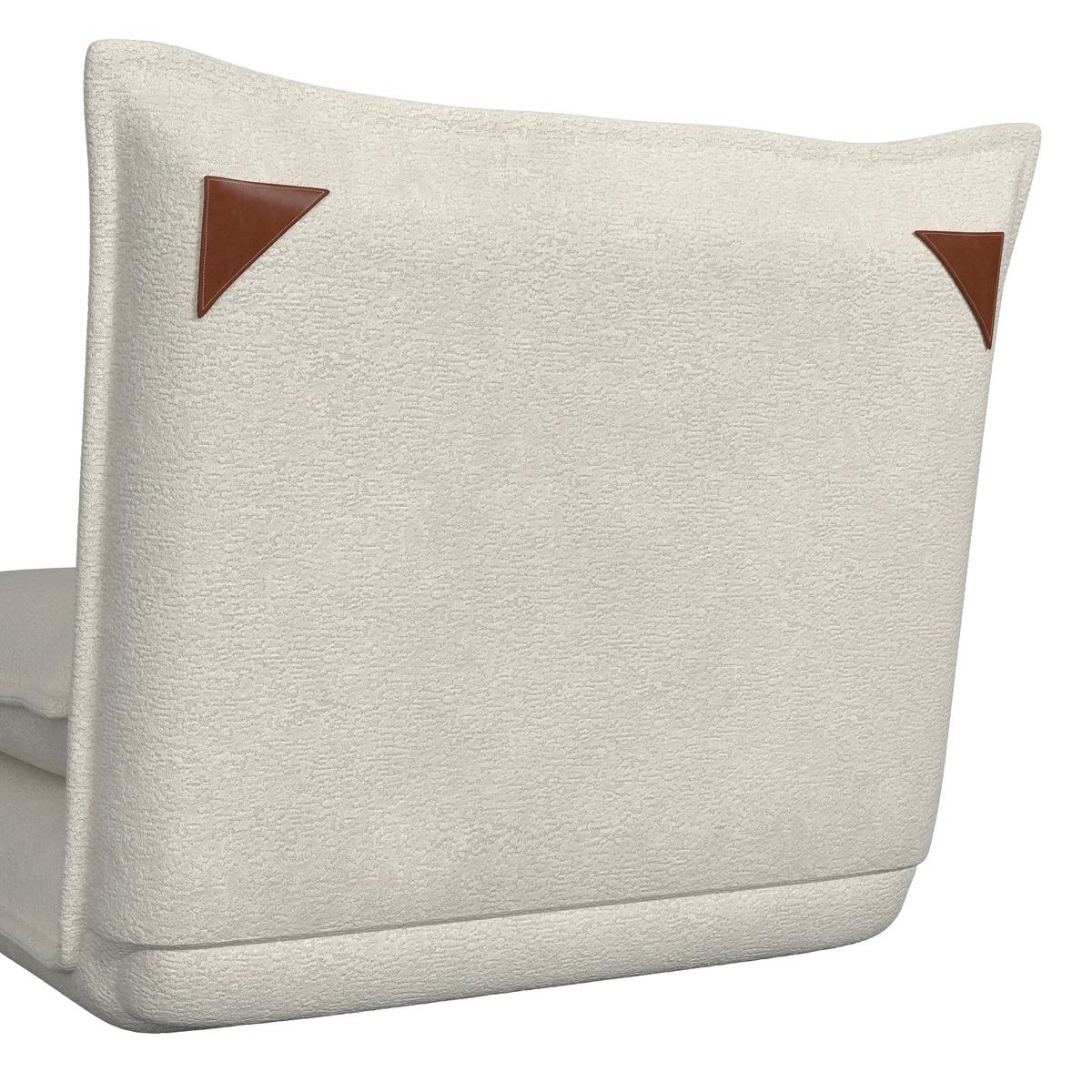 Rozkladacie kreslo MACY, biela, max. 120 kg - biela, Modern, kov/textil (83/35/65cm) - Bessagi Home
