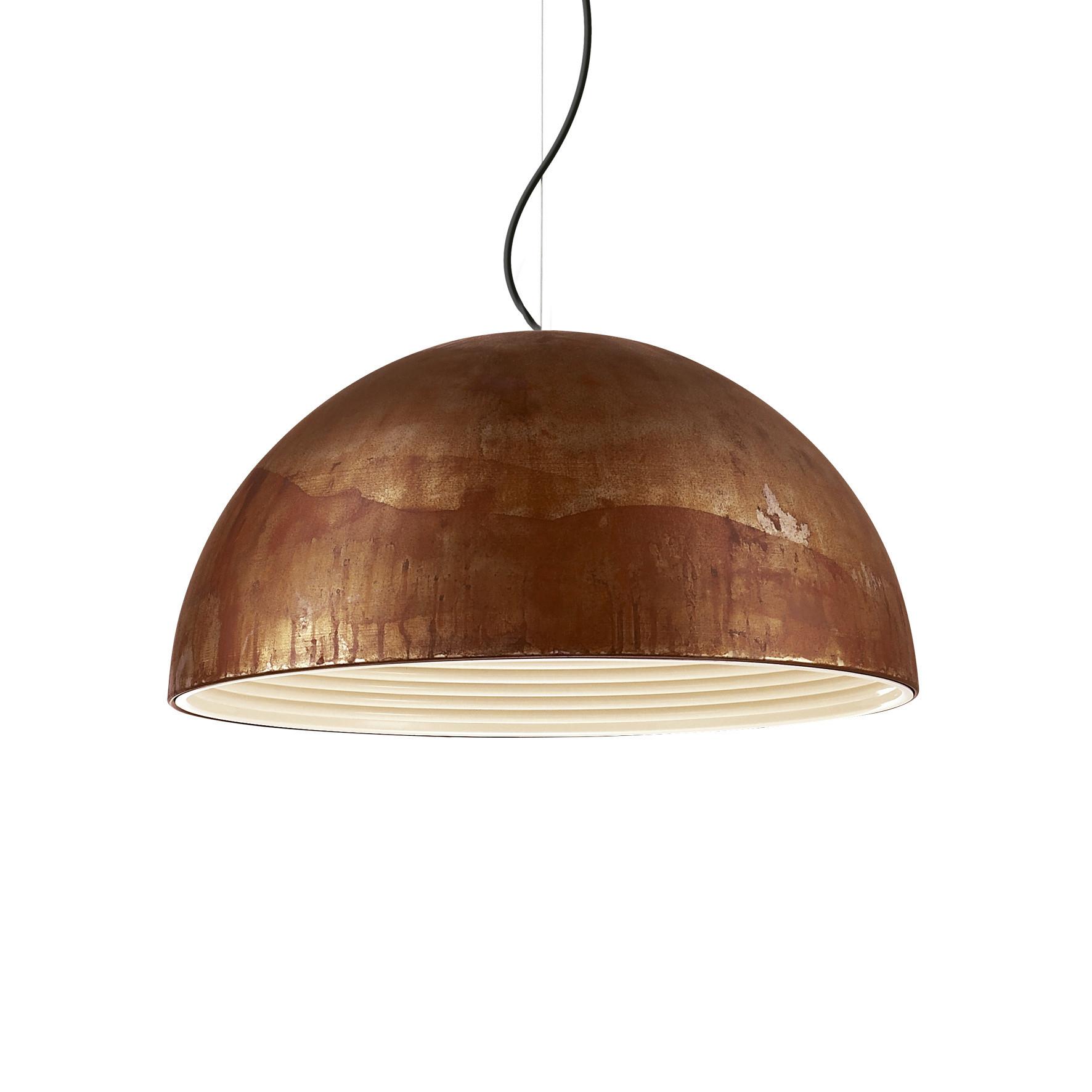 Hängeleuchte Corten Rostfarben D: 50 cm - Rostfarben, KONVENTIONELL, Metall (50/54-22,9cm) - Ideal Lux