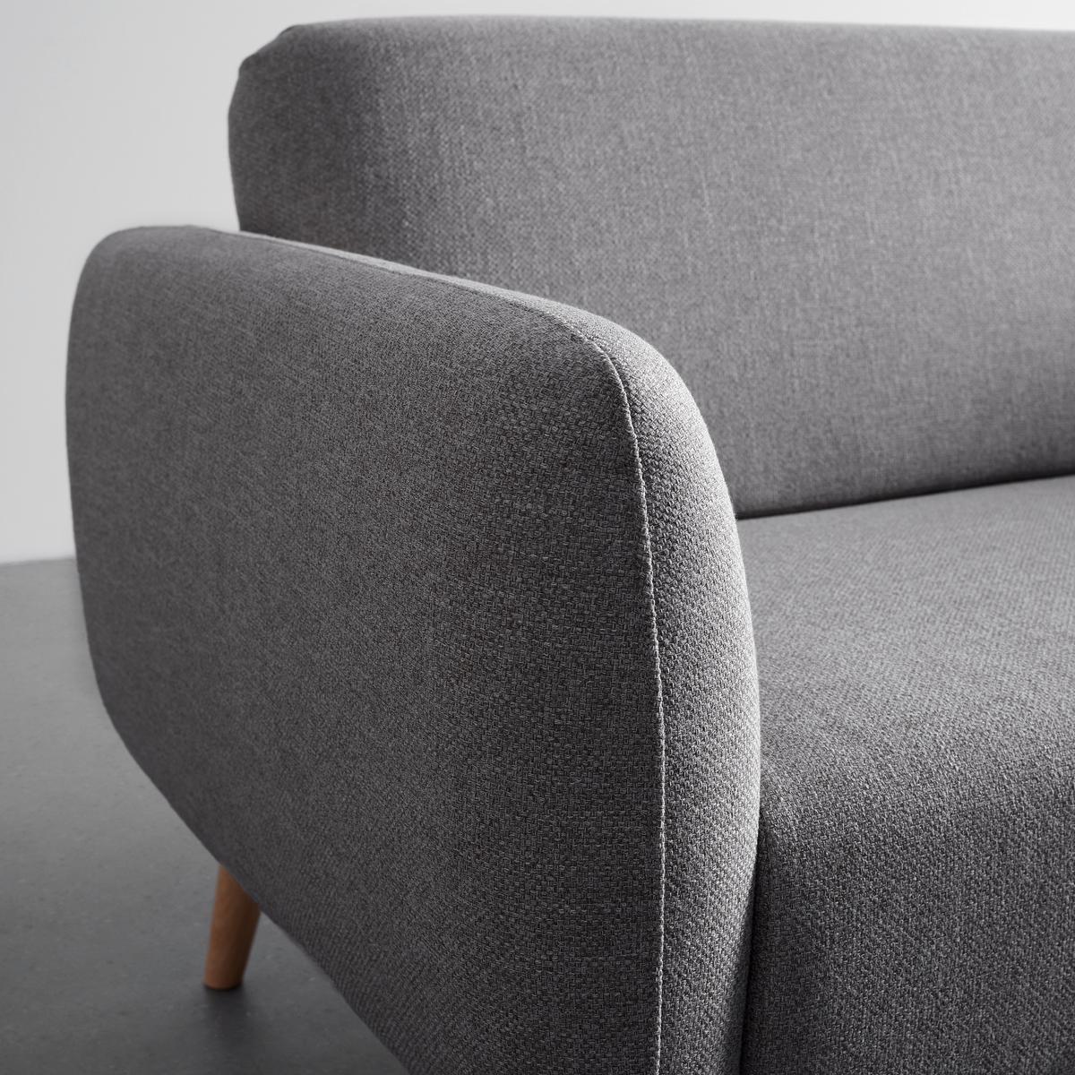 Pohovka PIA sivá - prírodná farba/tmavosivá, Modern, drevo/textil (146/76/75cm) - Bessagi Home