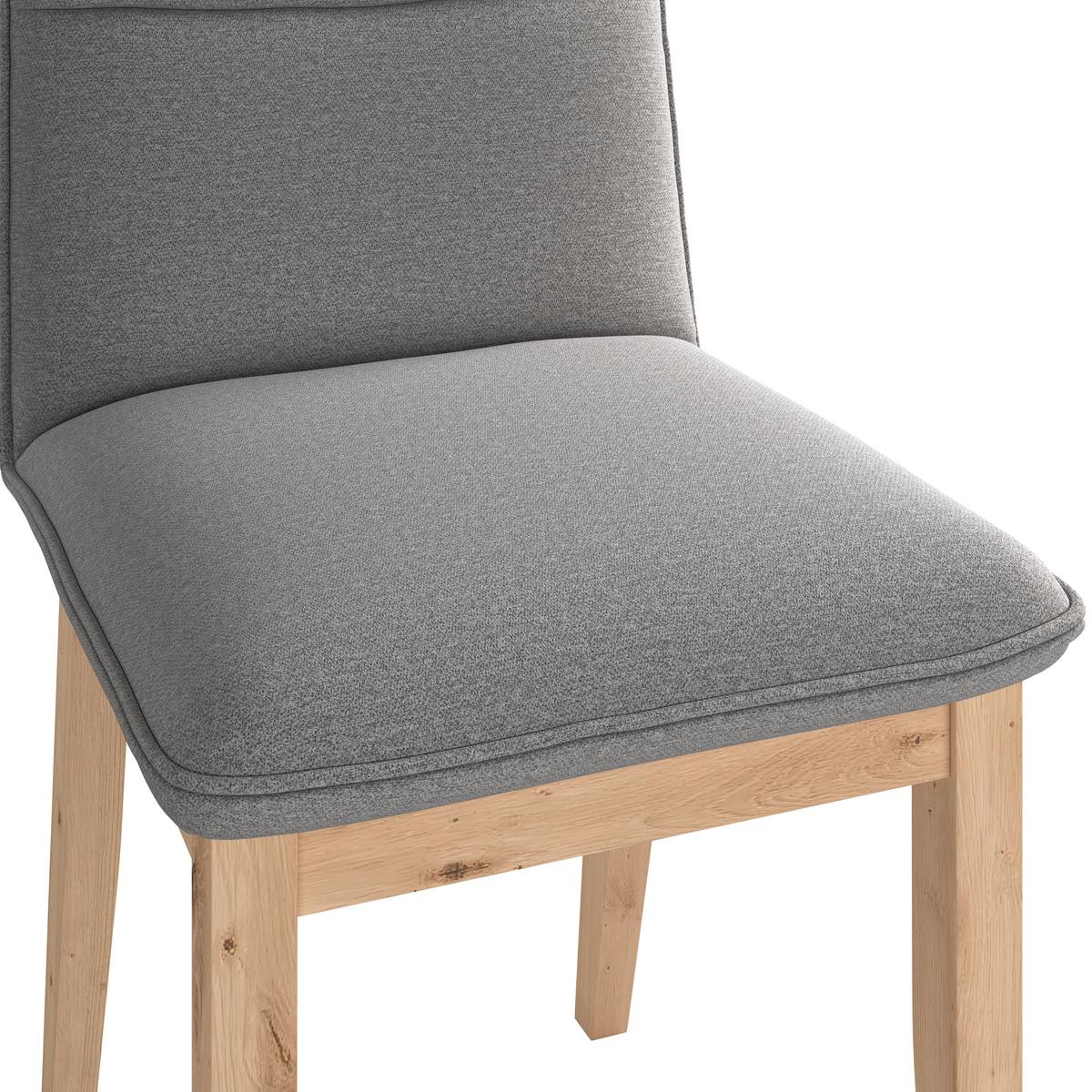 Vierfußstuhl Beluna Ii Webstoff Dunkelgrau, B: 47cm - Eichefarben/Dunkelgrau, KONVENTIONELL, Holz/Textil (47/91/44cm) - James Wood