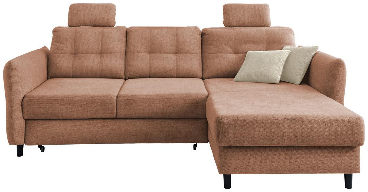 Ecksofa Brizzini Koralle S: 250-280x176 cm - Koralle/Beige, MODERN, Textil (250-280/176cm) - Livetastic