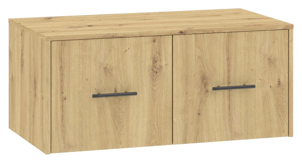 Aufsatzschrank Kivo Eiche Artisan Dekor, B: 90 Cm - Eiche Artisan, Basics, Holzwerkstoff (90/39,8/52,1cm)