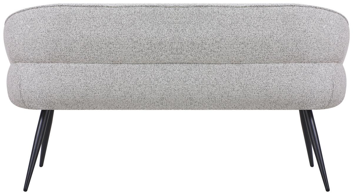 Sitzbank Royal Beige/Grau B: 150 cm - Schwarz/Grau, MODERN, Textil/Metall (150ml) - Livetastic