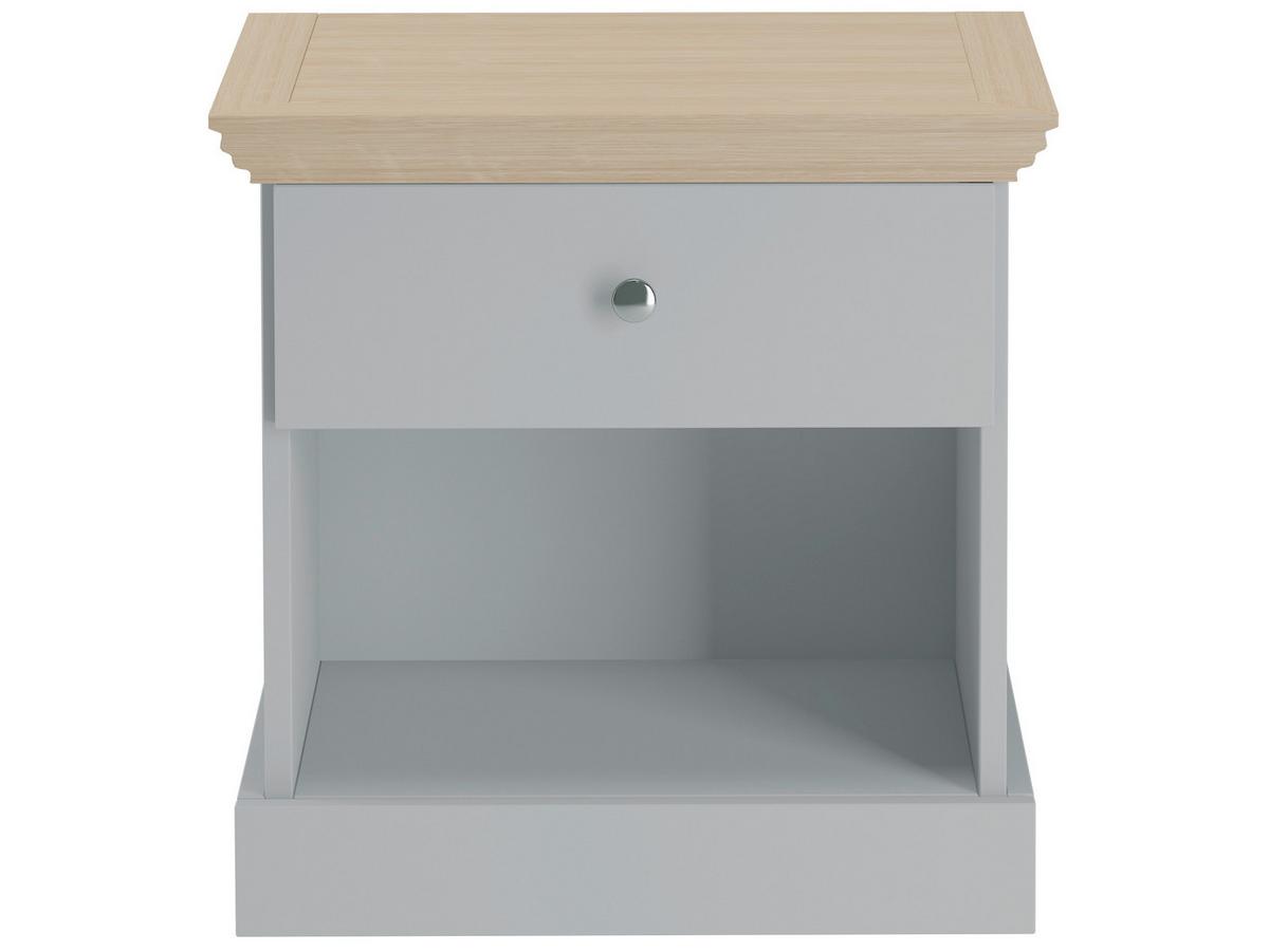 Nachttisch Binz, Eiche Grau B: 45 cm - Eiche grau/Grau, Design, Holzwerkstoff (45/35/45cm) - MID.YOU