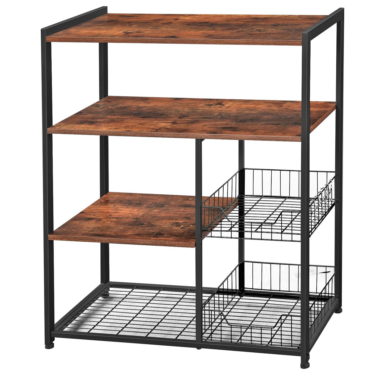 Regal Kks96x - Schwarz/Braun, Trend, Holzwerkstoff/Metall (80/35/95cm) - MID.YOU