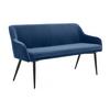 Sitzbank Blau B: 160 cm - Blau/Schwarz, MODERN, Textil (160/85/61cm) - Livetastic