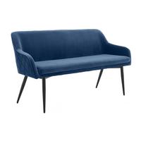 Sitzbank Blau B: 160 cm - Blau/Schwarz, MODERN, Textil (160/85/61cm) - Livetastic