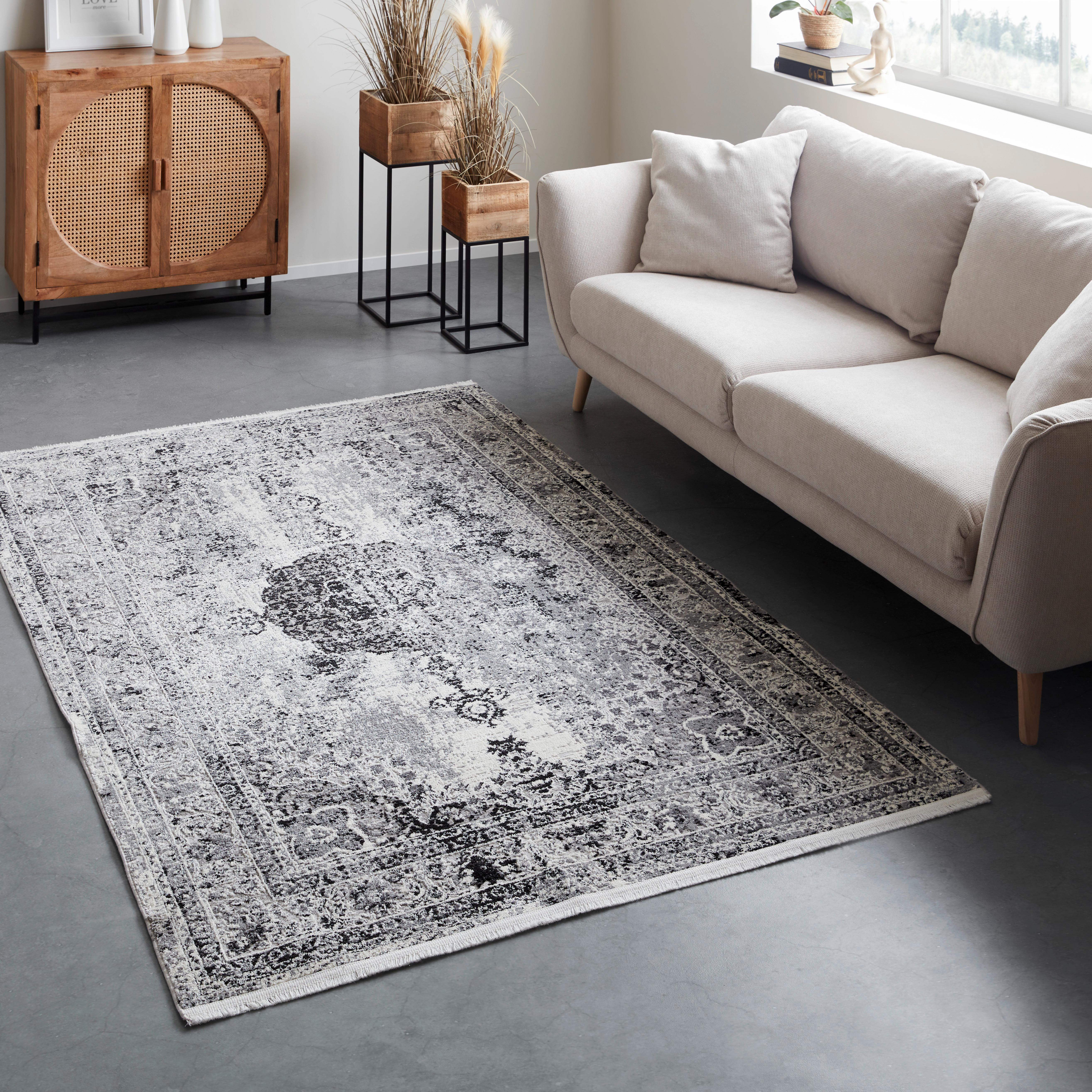 TKANÝ KOBEREC Marcus 3, 160/230cm - krémová/světle šedá, textil (160/230cm) - Mömax