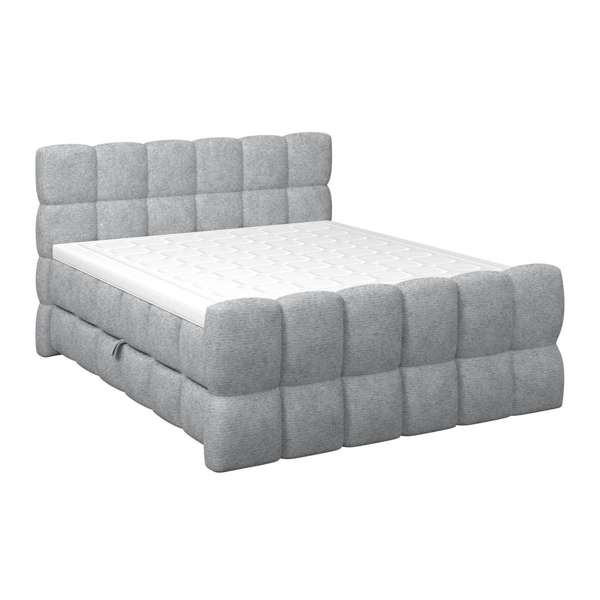 Boxspringbett Brisbane inkl. Bettkasten 200x200 - Schwarz/Grau, Trend, Holz/Holzwerkstoff (200/200cm) - Sembella