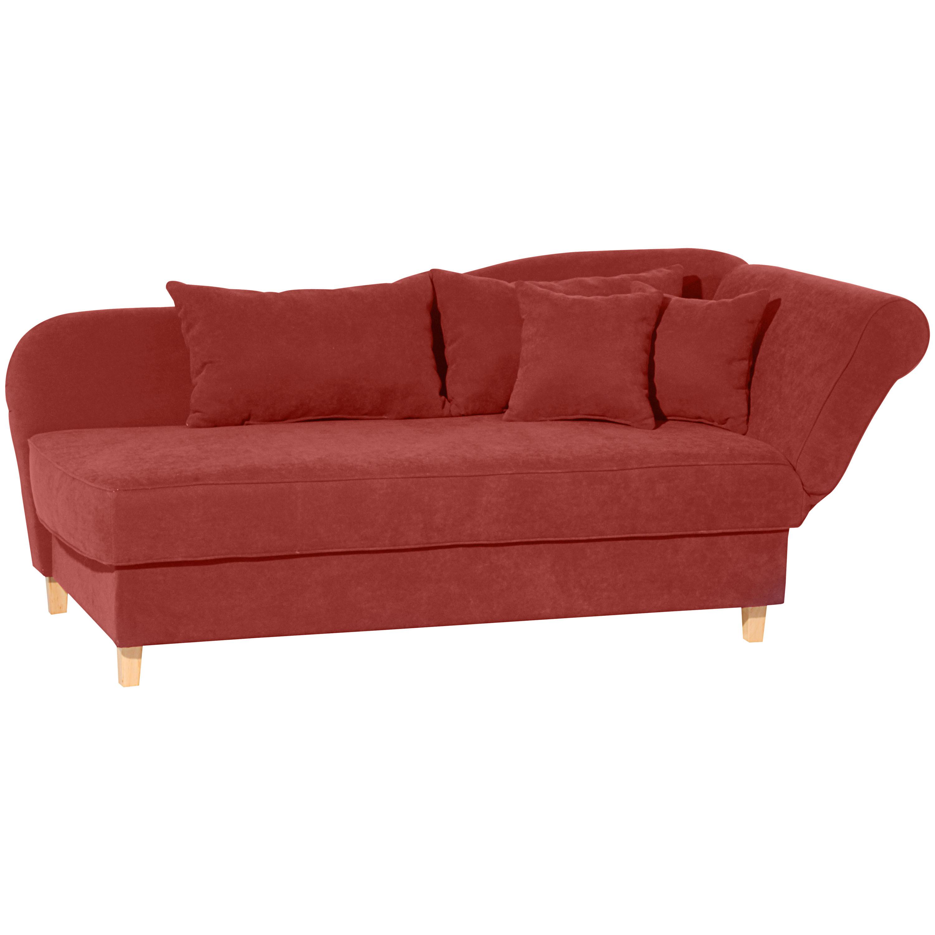 Recamiere Selma Terracotta Re. Mit Bettkasten+schlaffunktion - Buchefarben/Terracotta, Design, Textil (190/88/82cm) - Max Winzer