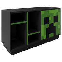 Sideboard Minecraft - Schwarz/Grün, MODERN, Glas/Holzwerkstoff (108/61/37cm) - Minecraft