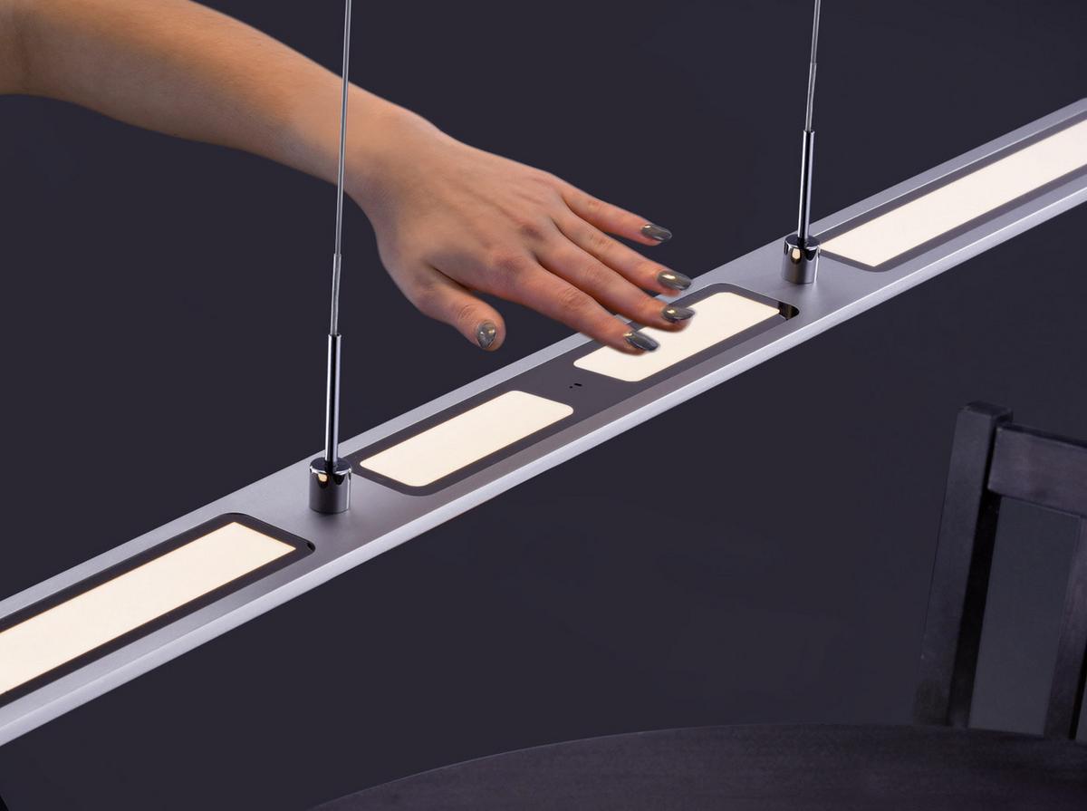 LED-Hängeleuchte Nika Alufarben B: 7 cm - Alufarben, Trend, Metall (100/7/160cm) - Paul Neuhaus