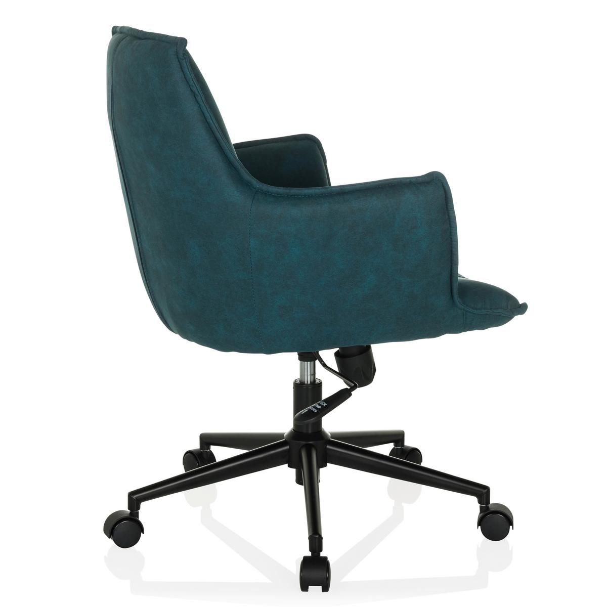 Drehstuhl Solao Life Dunkelblau B: 54 cm - Schwarz/Dunkelblau, MODERN, Kunststoff/Textil (54/85/70cm) - MID.YOU