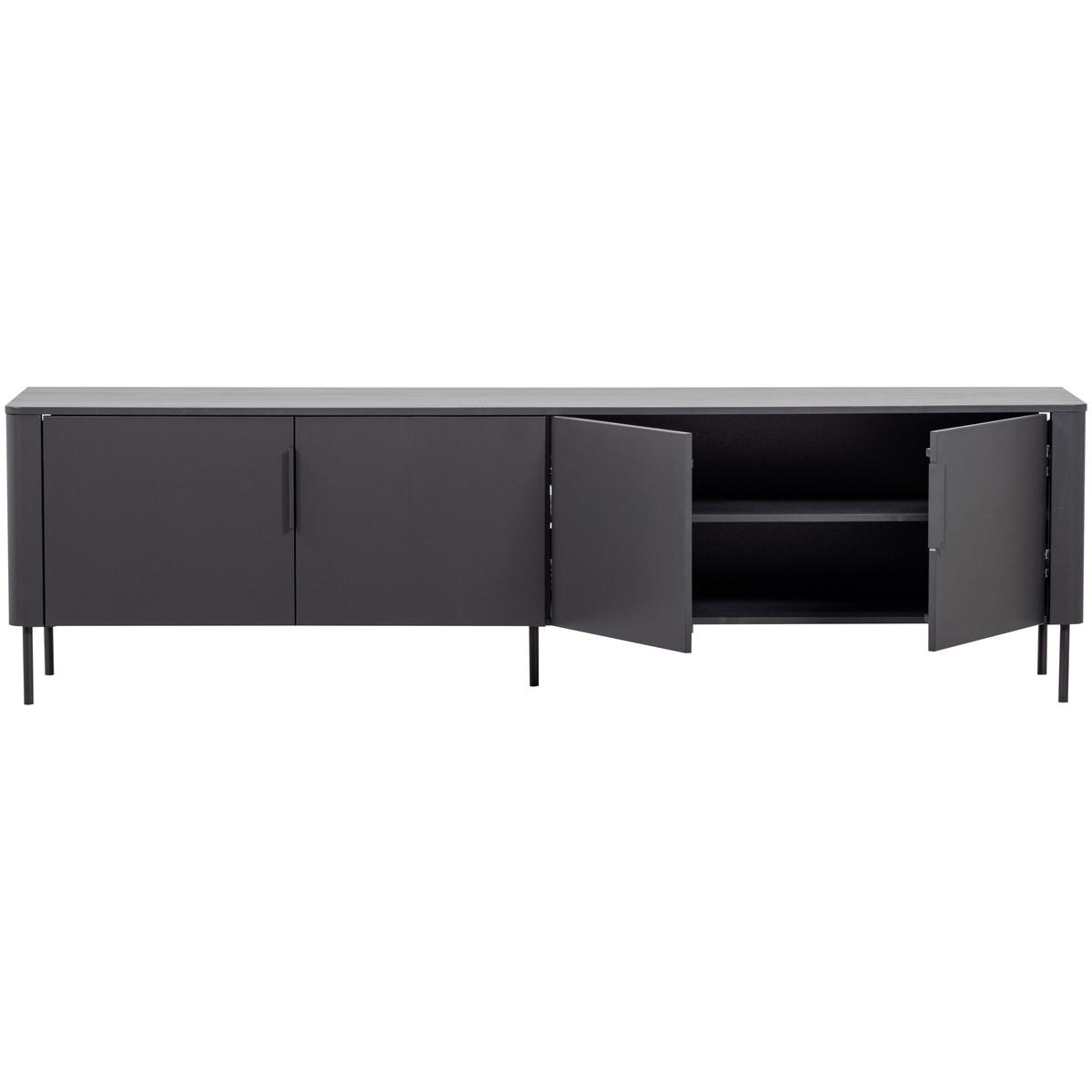 LOWBOARD Gunnar Schwarz B: 200cm - Schwarz, Design, Holz (200/56/44cm) - Livetastic
