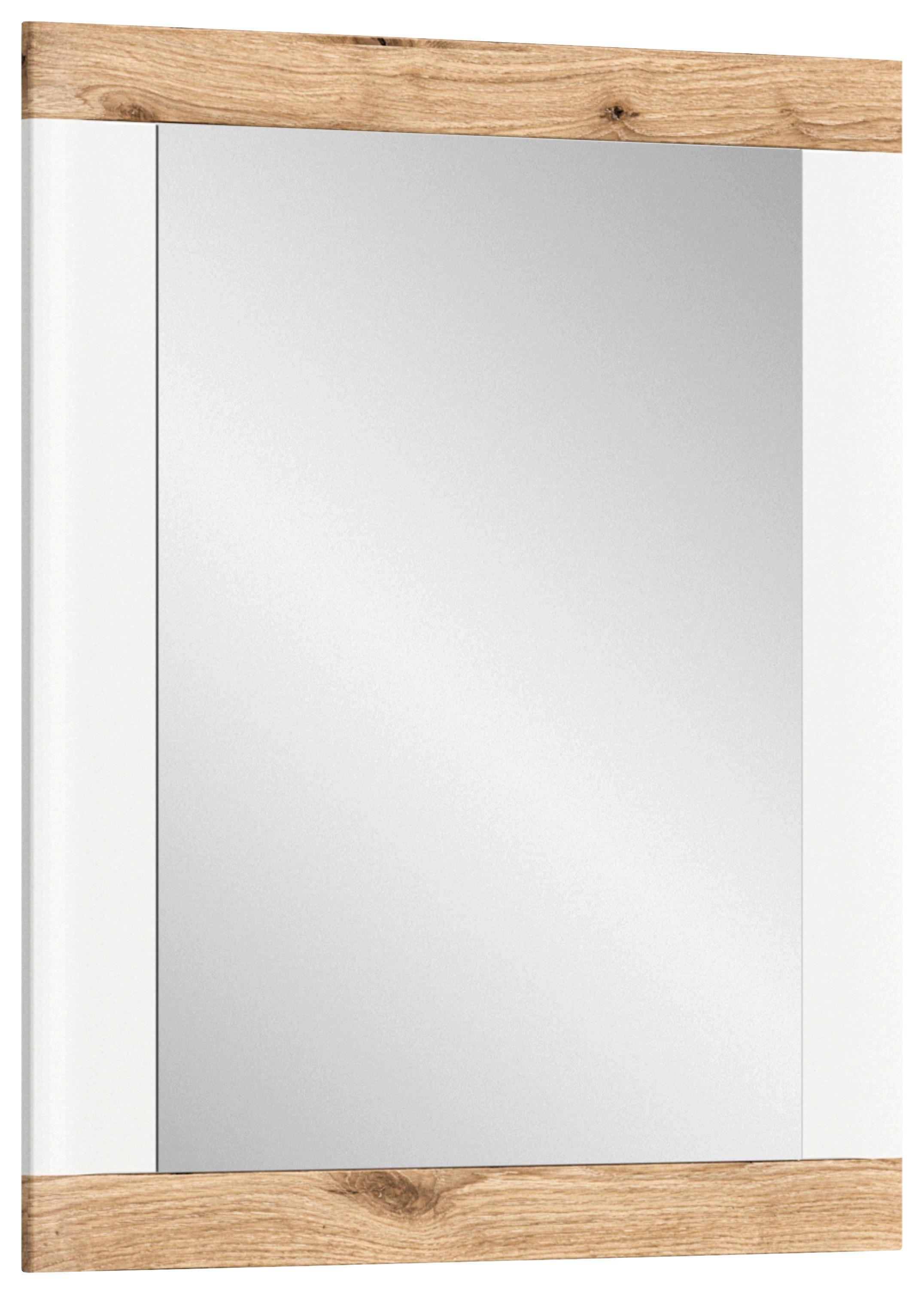 Spiegel Laredo Weiß/Nox Oak B: 73 cm - KONVENTIONELL, Glas/Holzwerkstoff (73/82/2cm) - MID.YOU
