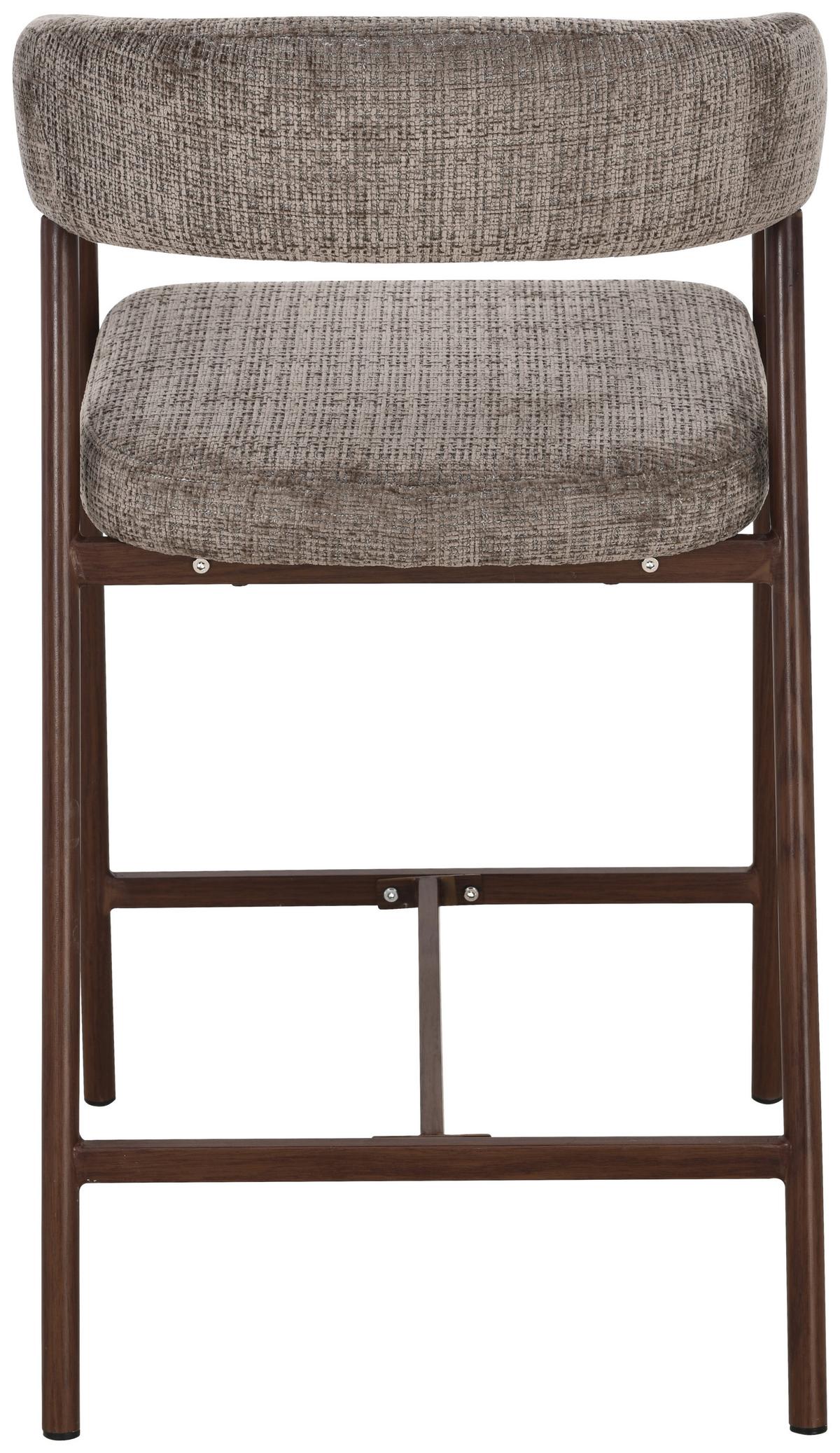Barhocker Flora Braun/Walnussfarben B: 53 cm - Walnussfarben/Braun, MODERN, Holz/Textil (53/93/55cm) - Livetastic