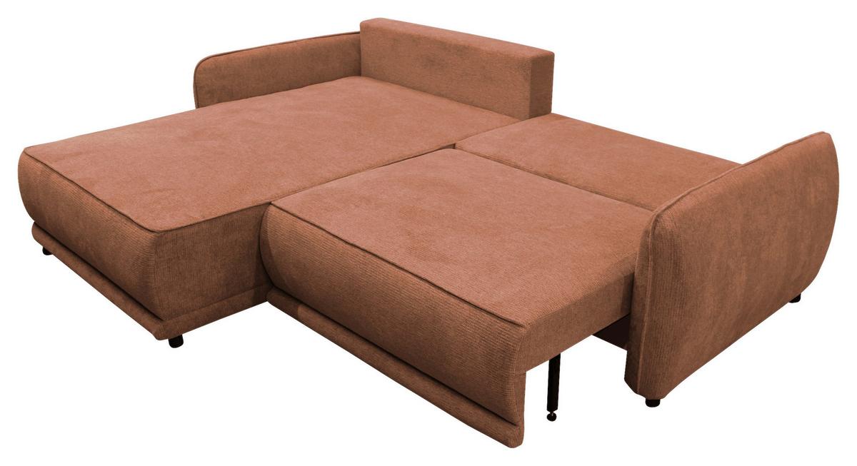 Ecksofa Fresh Rostfarben 195x264 cm - Rostfarben/Beige, Design, Textil (195/264cm) - MID.YOU