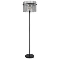 STOJACIA LAMPA GORLEY - čierna/sivá, Design, kov/sklo (38/152cm) - Globo