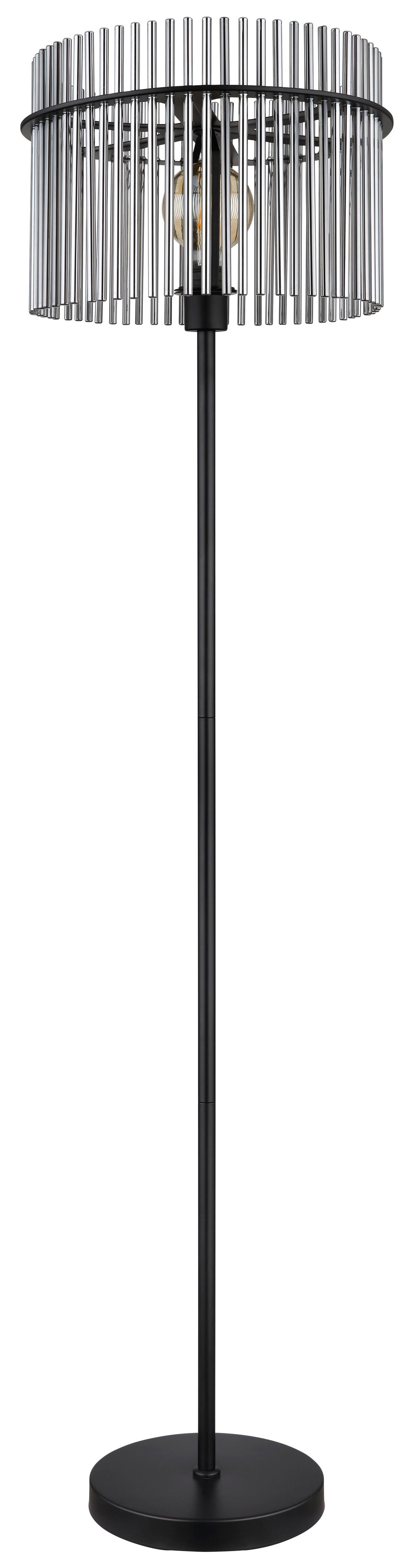 STOJACIA LAMPA GORLEY - čierna/sivá, Design, kov/sklo (38/152cm) - Globo