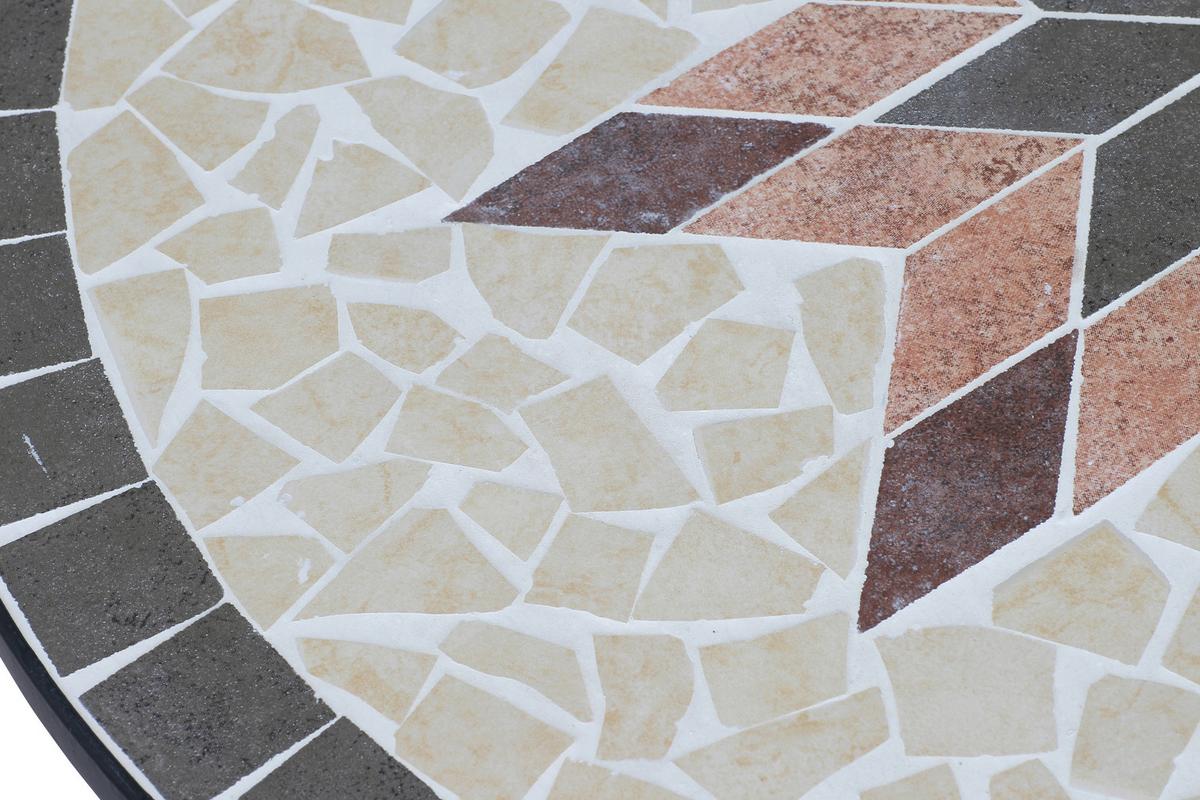 Gartentisch Keramik/Metall L 70 cm - Multicolor/Schwarz, MODERN, Keramik/Metall (70/35,5/71cm) - Siena Garden