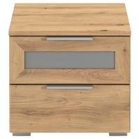 Nachtkästchen Mars 2l-Gr Eiche Artisan B: 36 cm - Alufarben/Eiche Artisan, Basics, Holzwerkstoff (40/36/40cm)