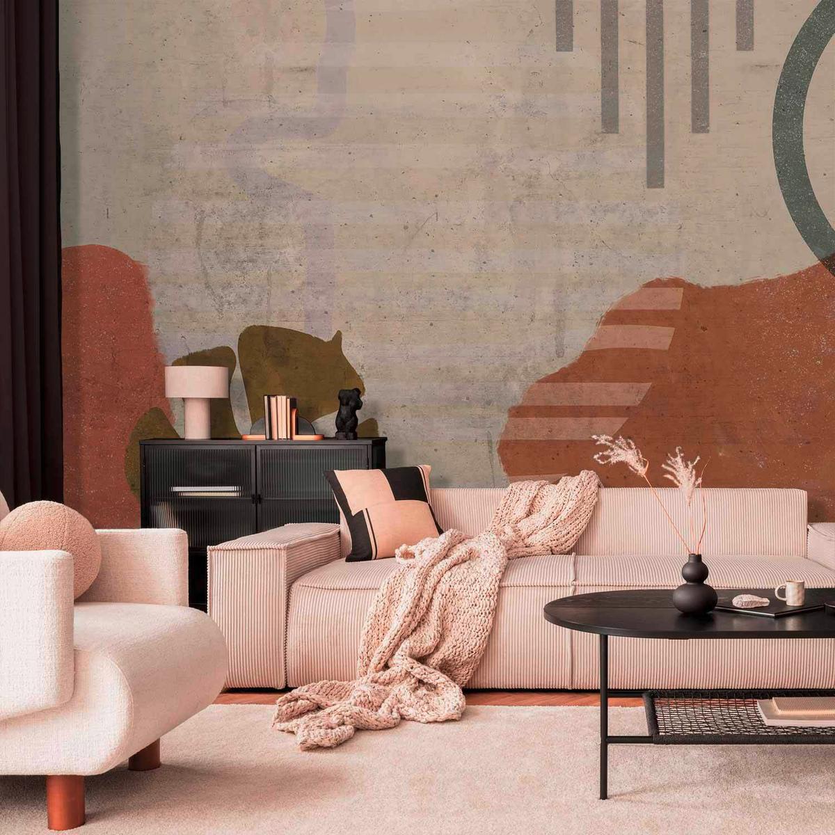 Fototapete Beige Cognac B: 200 Cm - Cognac/Beige, Basics, Textil (200/140cm) - artgeist