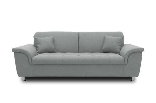 2-sitzer-sofa Mit Kopfteil Verstellbar Franzi Grau - Chromfarben/Grau, KONVENTIONELL, Textil (210/81/105cm) - MID.YOU