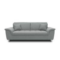 2-sitzer-sofa Mit Kopfteil Verstellbar Franzi Grau - Chromfarben/Grau, KONVENTIONELL, Textil (210/81/105cm) - MID.YOU