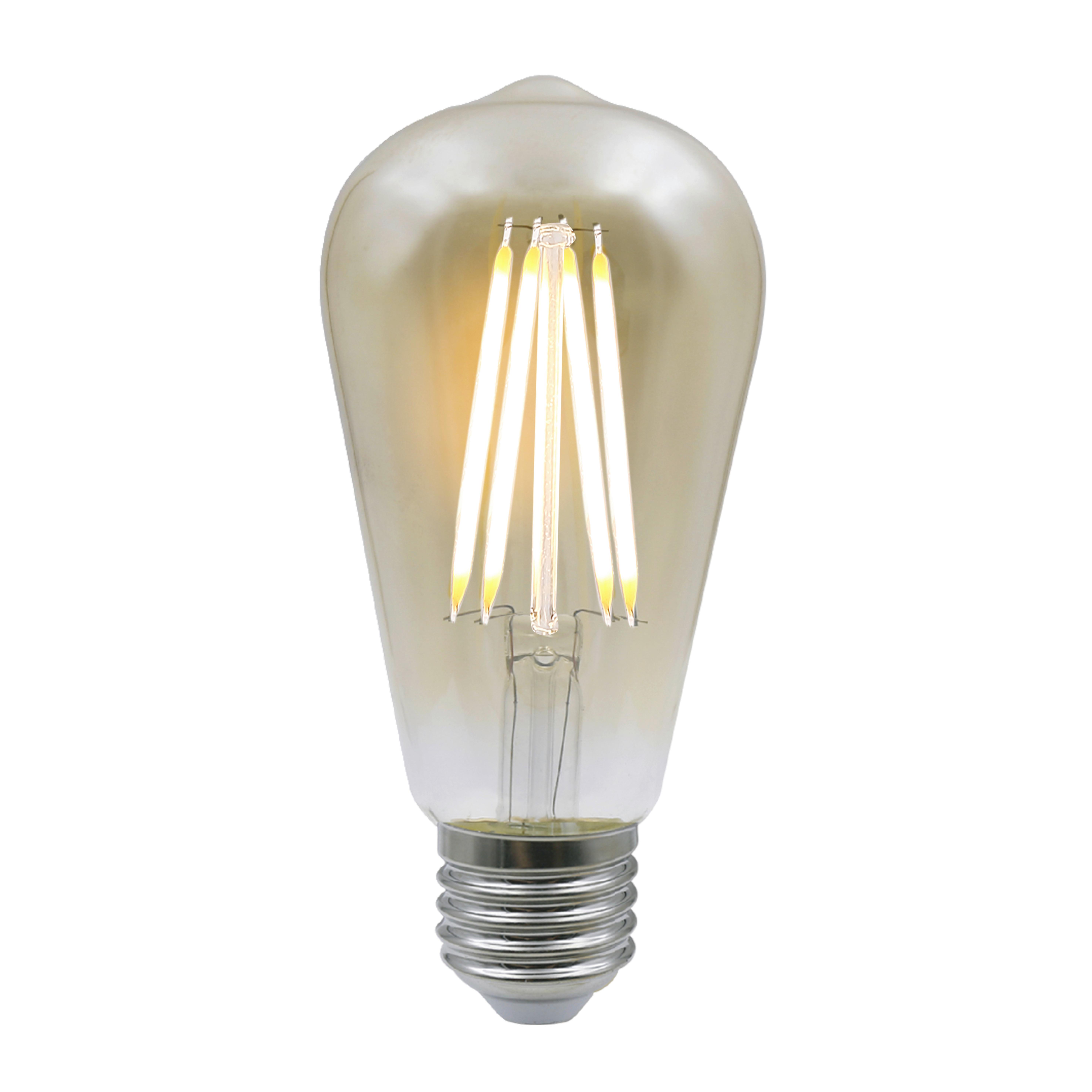 LED-Leuchtmittel 11399A-2 - Bernsteinfarben, Basics, Glas (6,4/14cm)