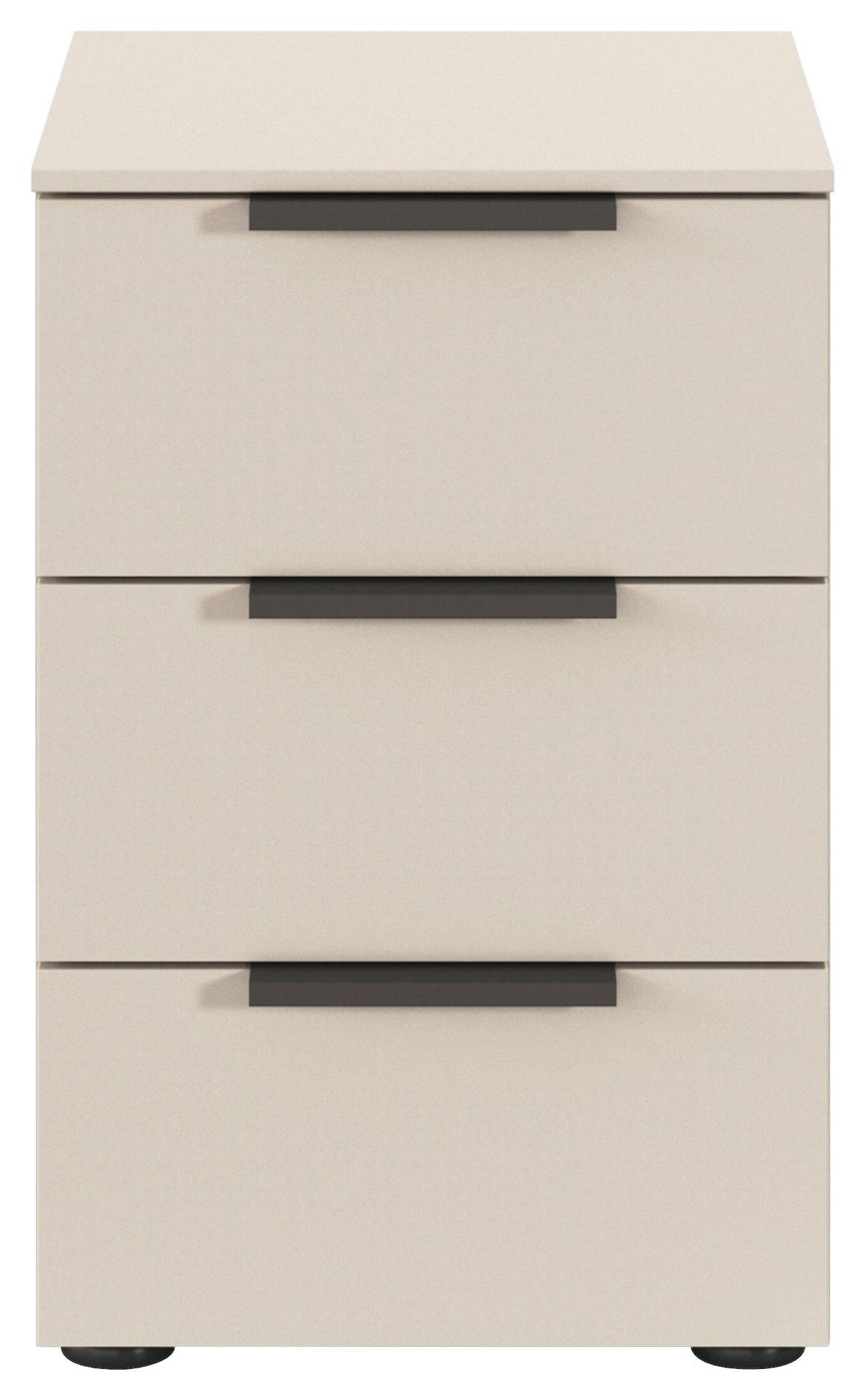 Nachtkästchen Flipp Champagner B: 40 Cm - Champagner/Schwarz, MODERN, Holzwerkstoff (40/61/42cm) - Rauch Möbel
