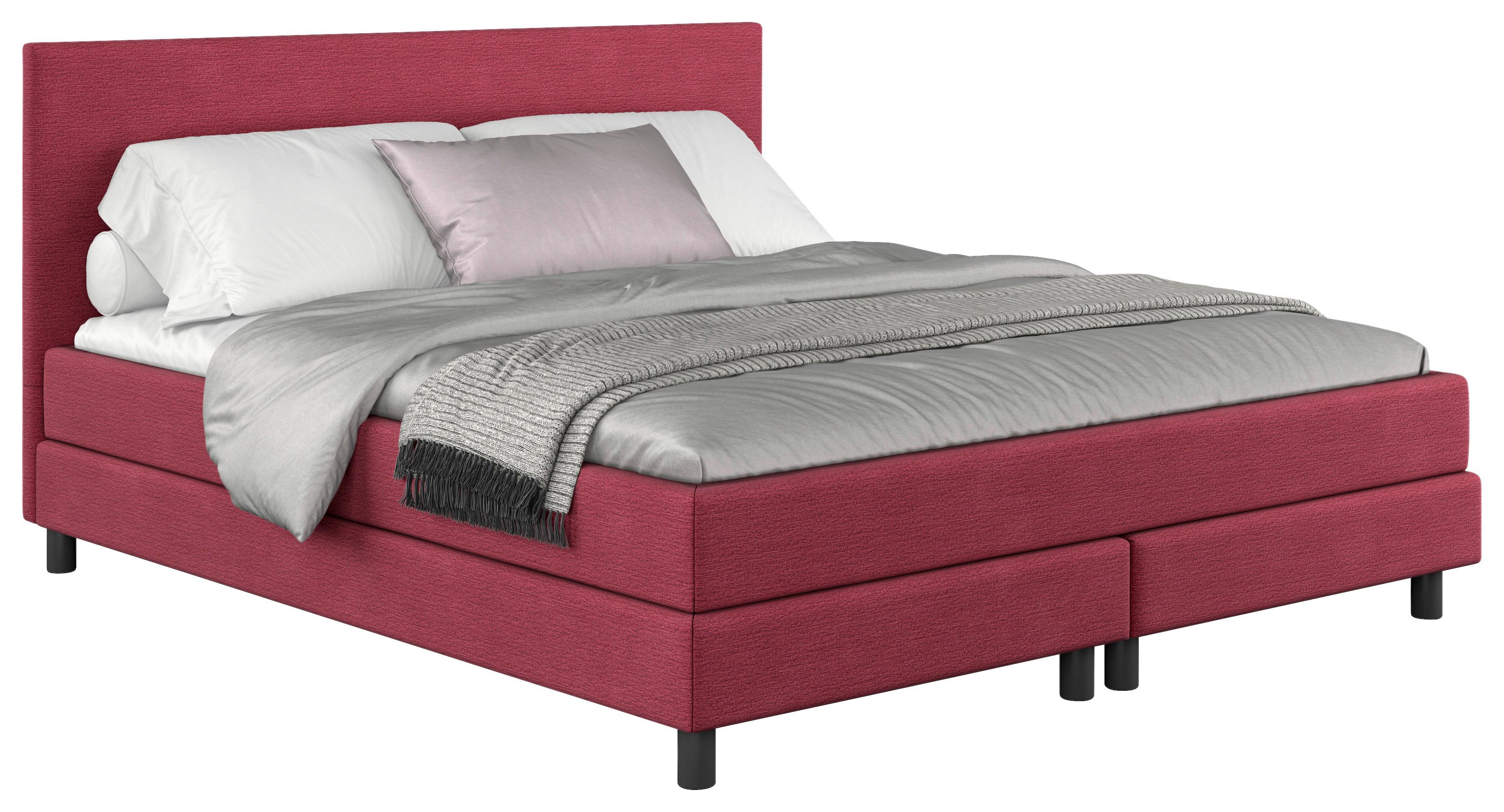 Boxbett mit Topper Andorra 180x200 cm Beere