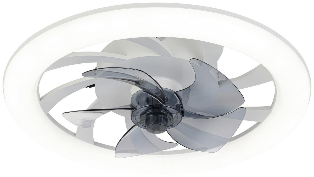 STROPNÍ VENTILÁTOR VIRTI - šedá/bílá, Moderní, plast (50/12cm) - Mömax