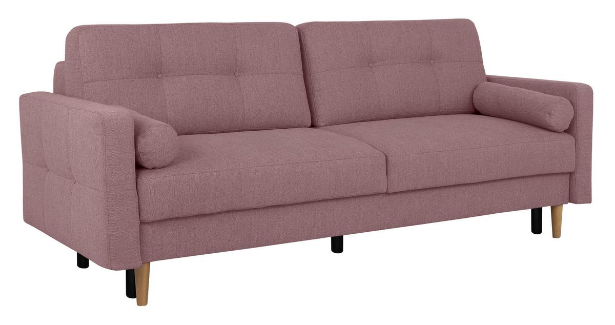 Schlafsofa Noret, Beere B: 222 Cm - Beere/Buchefarben, Design, Textil (222/93/99cm) - MID.YOU