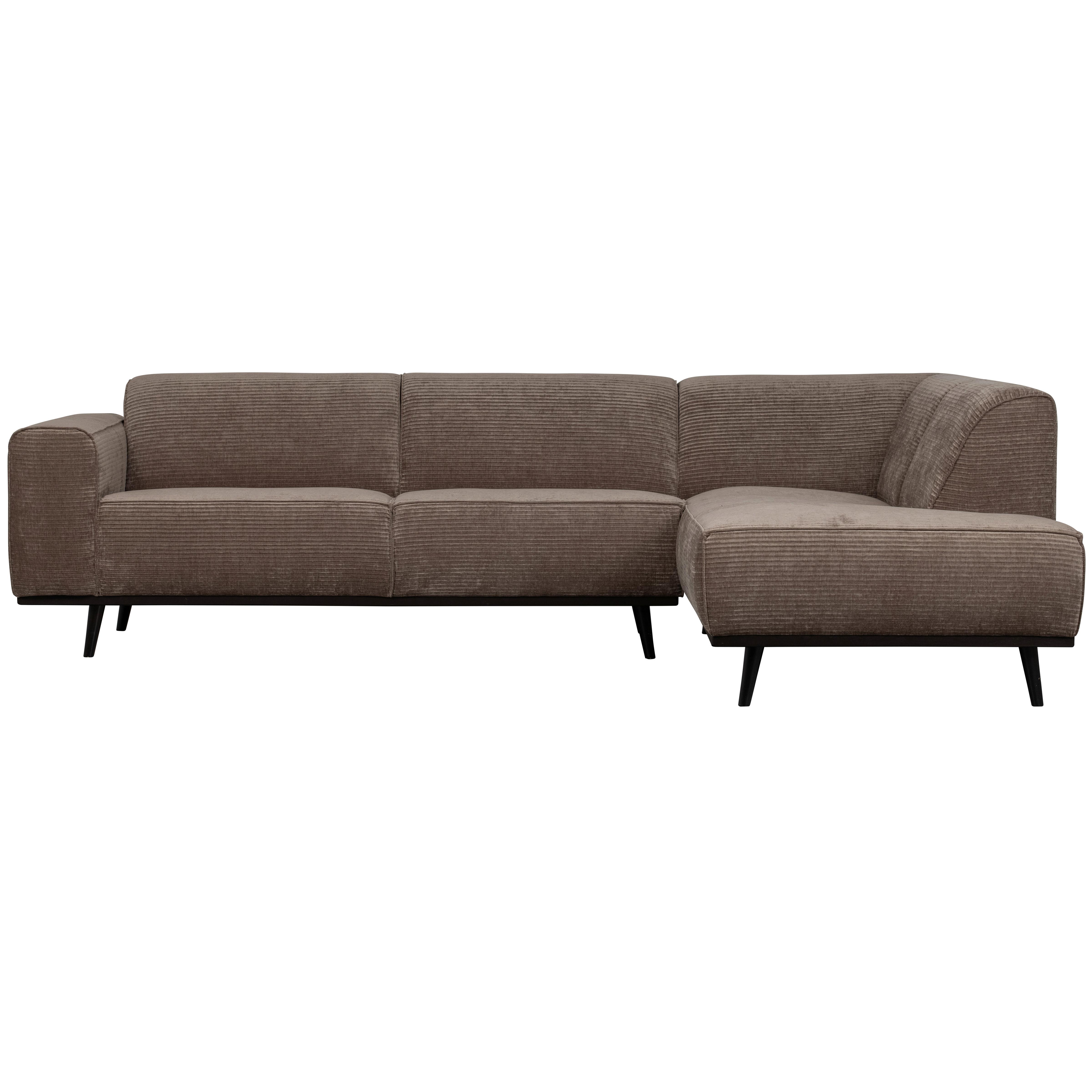 ECKSOFA Statement Taupe S: 274x210cm - Taupe/Schwarz, Design, Textil (274/210cm) - Livetastic