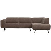 ECKSOFA Statement Taupe S: 274x210cm - Taupe/Schwarz, Design, Textil (274/210cm) - Livetastic