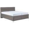 Manželská posteľ ALORA 180x200, sivá - svetlohnedá/sivá, drevo/plast (180/200cm)