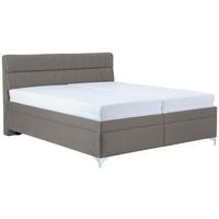 Čalouněná postel ALORA 180x200, šedá - šedá/barvy chromu, dřevo/plast (180/200cm)