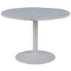 Esstisch Rund Tarifa Ø 110 cm Marmor/Weiß - Weiß, Trend, Stein/Metall (110/110/75cm) - Livetastic