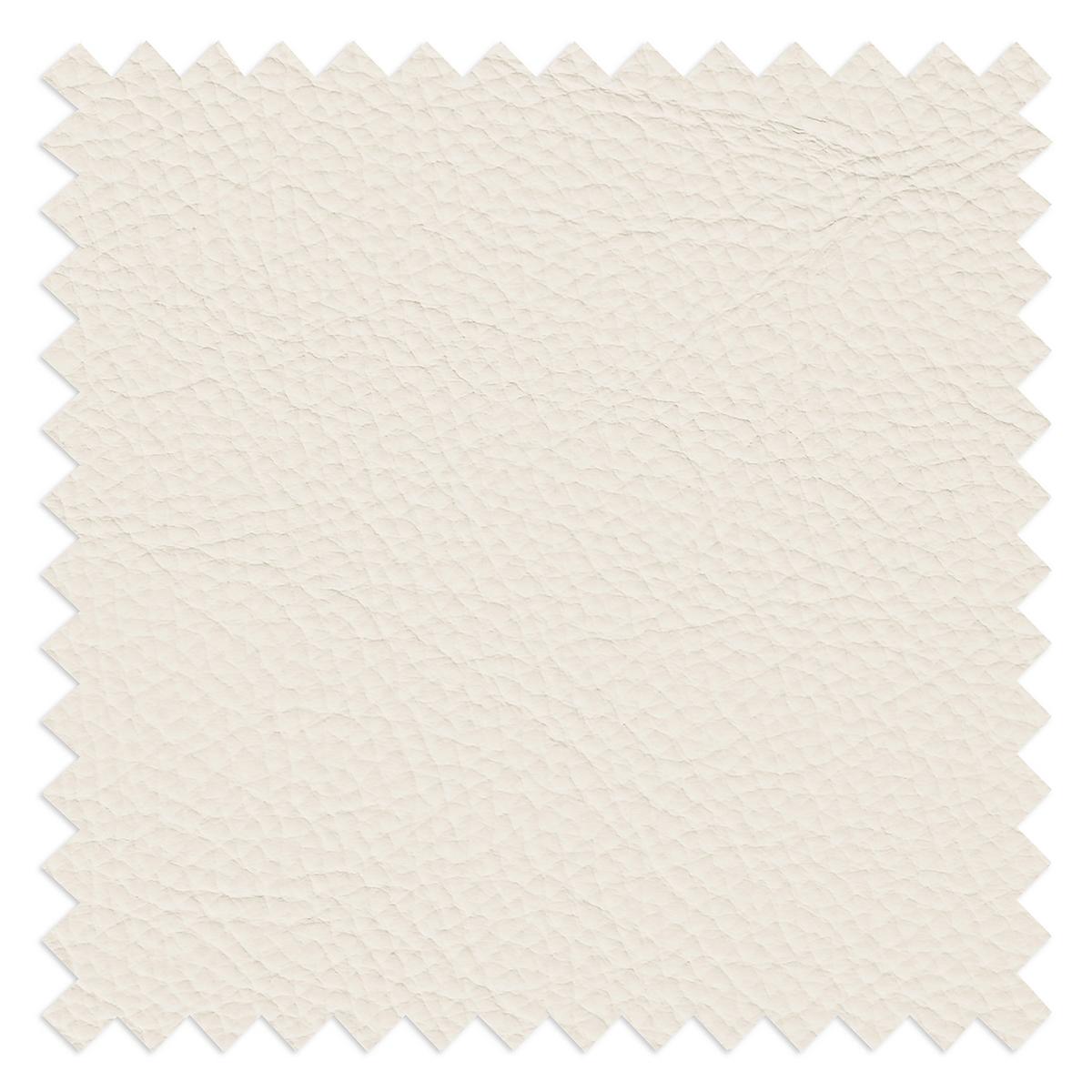 3-Sitzer-Sofa Echtleder Weiß B: 225 cm - Chromfarben/Weiß, Design, Leder (225/92/99cm) - Livetastic