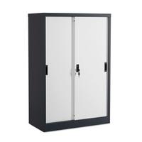Aktenschrank Malivo Weiß/Anthrazit B: 80cm - Anthrazit/Weiß, KONVENTIONELL, Metall (80/120/40cm) - MID.YOU