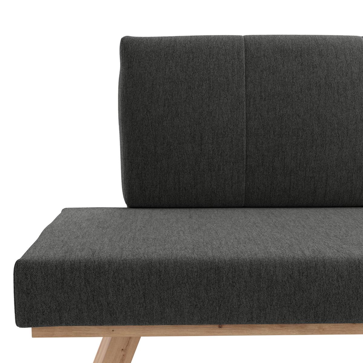 Eckbank Emma Ii - Eichefarben/Schwarz, KONVENTIONELL, Holzwerkstoff/Textil (185/150cm)