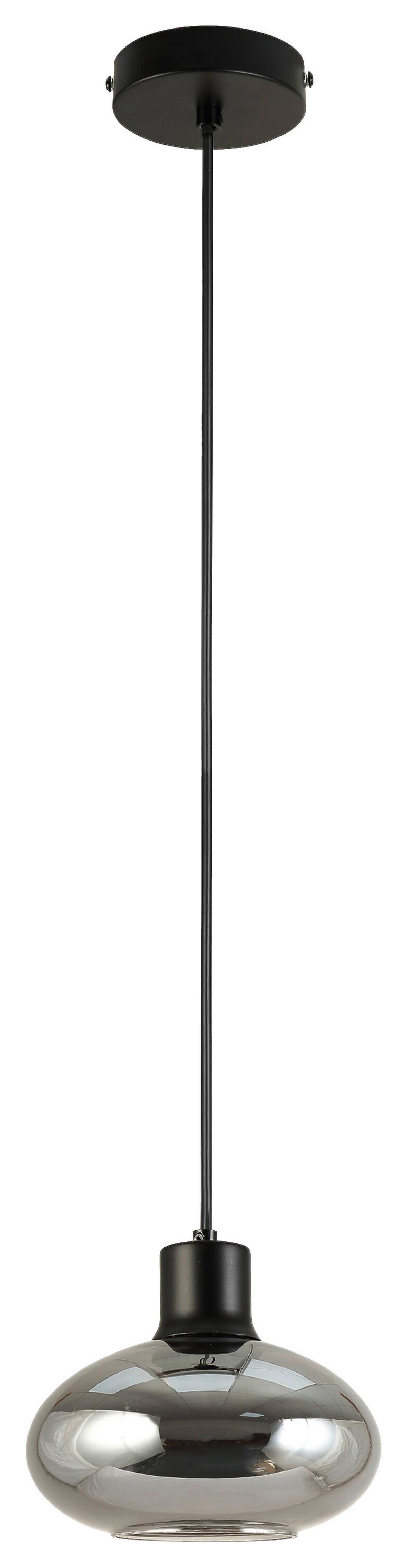 ZÁVĚSNÉ SVÍTIDLO TIPO - černá, Moderní, kov/sklo (18/120cm) - Mömax