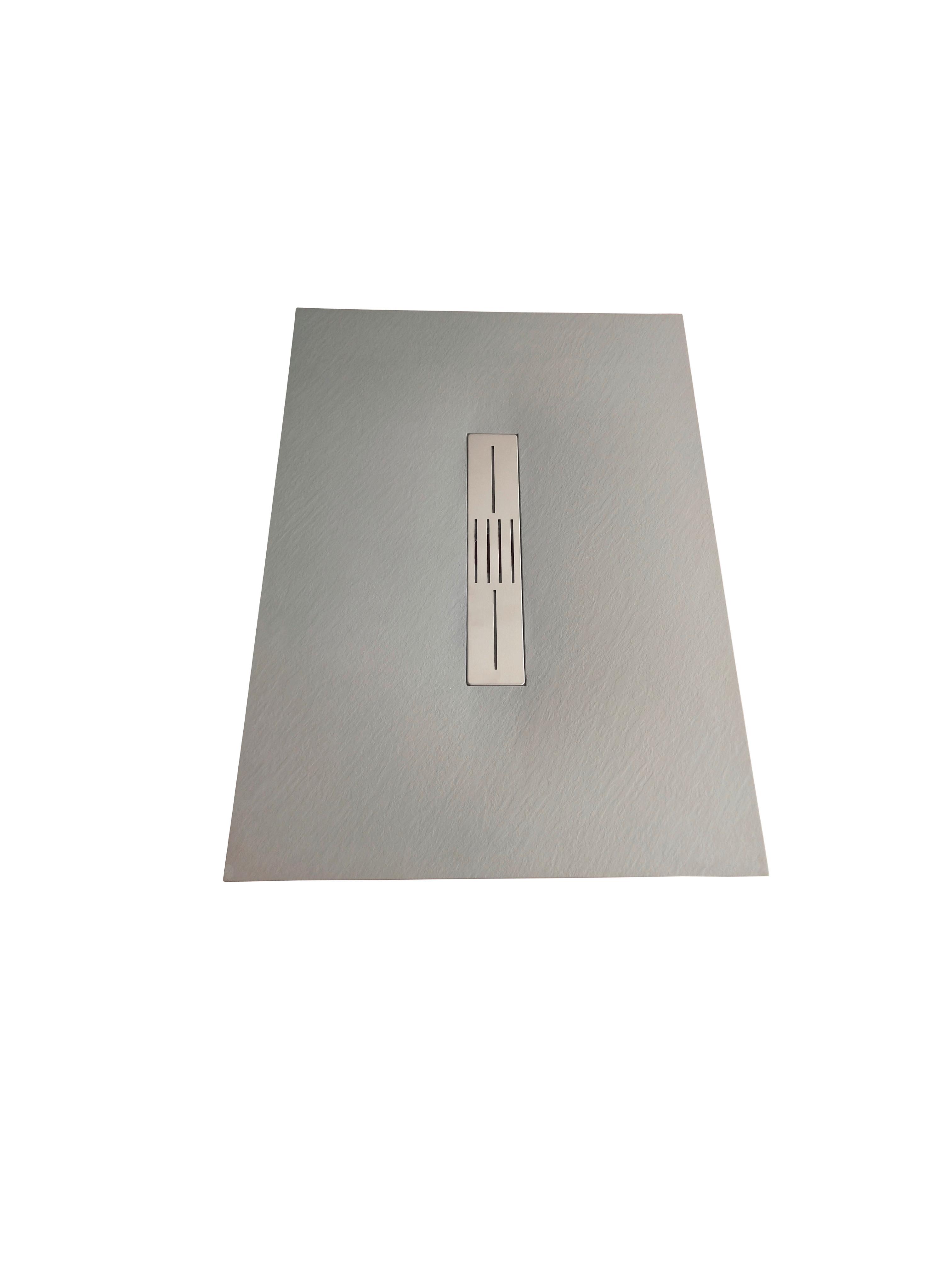 Schneidbare Duschtasse SMC 170x80cm grau - Grau, Basics, Kunststoff (170/2,6/80cm)