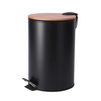 Treteimer Asel - Schwarz, KONVENTIONELL, Holz/Kunststoff (20,5/26cm) - James Wood