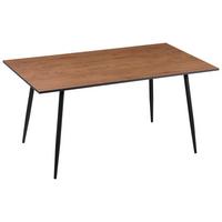 Esstisch Tom 160x76x90 Cm Naturfarben/schwarz - Schwarz/Naturfarben, MODERN, Holzwerkstoff/Metall (160/76/90cm)